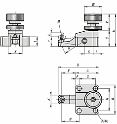 [-de-] ABSTÜTZELEMENT VERSTELLBAR A=40,