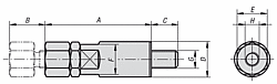 ADJUSTABLE JACK SCREW  M8, A=40