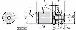 STRAIGHT BOLT A=8  FORM AWITH BALL END