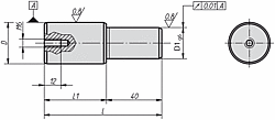 CENTERING PIN FOR ALIGNING HOLED=25, D1=20, L=75