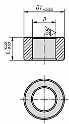 CENTERING BUSHING GRADE ID=13, L=13