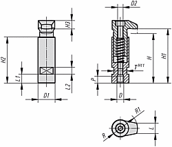 HOOK CLAMP WITH COLLAR  M6