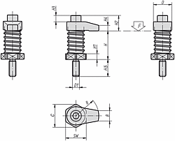 HOOK CLAMP WITH COLLAR  M8