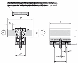 DOUBLE EDGE CLAMP D=M4WITH MACHINING ALLOWANCE