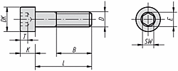 SOCKET HEAD SCREW DIN 912D=M4, L=10