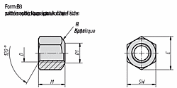 HEXAGON NUT DIN 63301,5D, M6