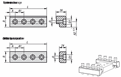 [-de-] SPANNPRATZEN FÜR RASTERPLATTEN (RASTERABSTAND 40/M12)