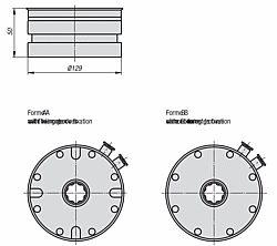 [-de-] ZERO LOCK AUFBAUSPANNER AUSSEND. 129MM , MIT FIXIERNUTEN