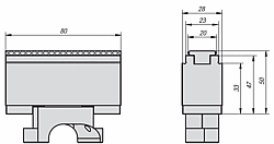 [-de-] WECHSELSCHIEBER KOMPLETT     ZS 80 MIT GRIP-LEISTE